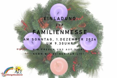 Familienmesse am 1. Dezember 2024